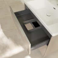 Тумба под раковину Villeroy&Boch Subway 3.0 772х478х576мм, подсветка, 2 ящика, Taupe C574L0VM