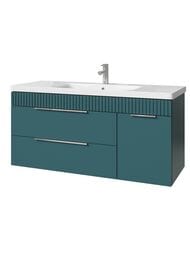 Тумба под раковину Caprigo MONBAR 120 (1164х446х550) подвесной, 2 ящика, 1 дверь, Море 36317R-SF013