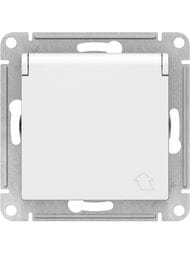 Розетка Systeme Electric ATLASDESIGN с заземлением со шторками с крышкой 16А IP20 белый ATN000146