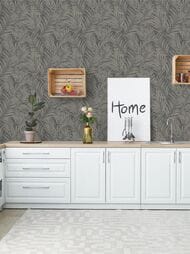 Обои виниловые на флизелине Grandeco Maison MN 2013 (0,53х10,05) листья, серые (рул.)