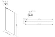 ������� ����������� Vincea Walk in 800x2000 VSW-7HA800CLGM   ��������� �����