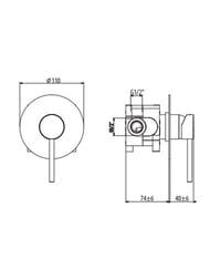 ��������� GATTONI Circle One 9031/90NS.CH ��� ����, ������������, ������� ����