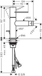 ��������� Axor Uno 38211000 ��� ���� ������������ � ������ ��������, ��������-�����, ����
