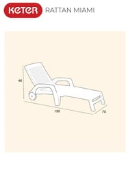 ������� B:RATTAN MIAMI (190x70x46), ����������