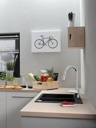 Смеситель Hansgrohe Focus M42 для кухни 180 мм вытяжной поворотный излив сталь 71801800 — миниатюра 5