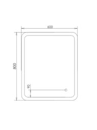 Зеркало COMFORTY Лотос-60 (600х800х30) подвесное,LED-подсветка, бесконтактный сенсор 00-00014244