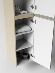 Шкаф-пенал SANCOS Folk PFL35CP 350х350х1650 подвесной, 2 дверцы, реверсивные петли, цвет: Капучино