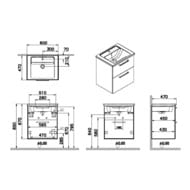 ����� � ��������� Vitra Root 600�460�650 ��, ���������, 2 �����, ����: ����� ��������� 66294