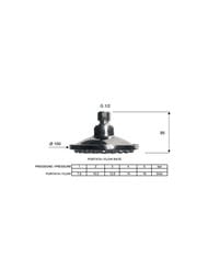 Чертёж Верхний душ Daniel A58263 (150х150) круглый, бронза