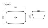 �������� ��������� Ceramicanova ELEMENT 600�380�138 ��� ���. ��� ���������, ������ ���. CN6049MB