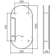 ���������� ���� Silver Mirrors Soho-BLACK 500�1000�150 ��-����,��������,�������,������ LED-00002612