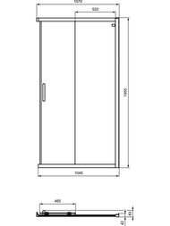 ����� �������� ������ Ideal Standard CONNECT 2 (1100�1950) ��������, ������� ������/�������� K9263E