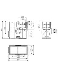 �������������� ����������� DN 150/200 Gidrolica Super (500�250�478)  0828