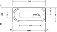����� ��������� Duravit Soleil by Starck ������������, 1600�700��, ����� 700499000000000