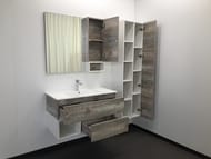 Зеркало-шкаф COMFORTY Турин-90 (750х800х140) подвесной, дуб бежевый 00004136265