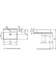 Умывальник Ideal Standard Lux STRADA 600х420х130 с отверстием под смеситель K078101
