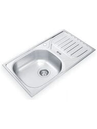 Мойка врезная Ukinox Classic 760х435 матовая нерж. сталь 0,6мм, слив 3 1/2, CLM 760.435 -GW6K 2L