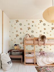 Обои виниловые на флизелине Grandeco Little Dreamers LD3519 (0,53х10,05) космос, многоцветные (рул)