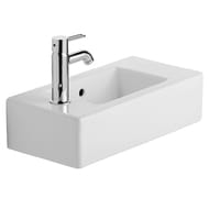 Рукомойник DURAVIT VERO 500х250х150 покрытие WG, отвер. под смеситель слева, перелив 07035000091 — миниатюра 1