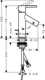 ��������� Axor Starck 10102000 ��� �����������, ����� 75 ��, � ������ ��������, ����