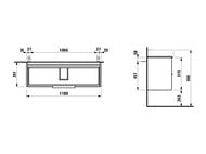 ����� ��� ���������� Laufen BASE 4.0247.2.110.262.1 (1180x390x530) 2 �����, ������� ���