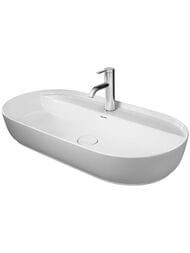 Раковина Duravit Luv 800х400 шлифованная, серая матовая, выпуск с керамической крышкой 0380802300