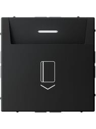 Выключатель Systeme Electric ARTGALLERY карточный, 10А, без задержки времени, б/с клеммы, карбон GAL001014S