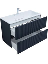 Тумба для раковины Aquanet Джейн 100 (1000х455х637) подвесная, 2 ящика, цвет: маренго 335431