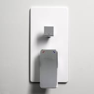Смеситель для душа WasserKRAFT Aller 10641WHITE встраиваемый, однозахватный, 2 вых., белый/хром