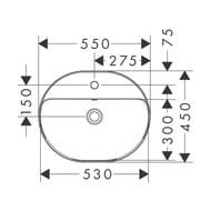 �������� Hansgrohe Xuniva U 550�400�130 ������������, � ���������� ��� ���������, ����� 60161450