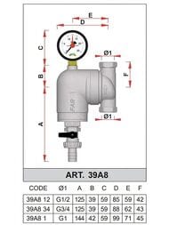 ������ FAR 1/2" �P � ����������, 100���, max: 95 �C, � ���.�����������, 25 ���,   FA 39A8 12100