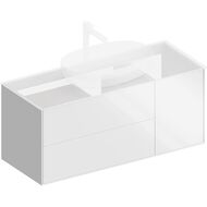 Тумба под раковину KERAMA MARAZZI PLAZA Modern подвесная с 3 ящиками, 1150х466х500, белый гл. PLB.M.120.3\WHT