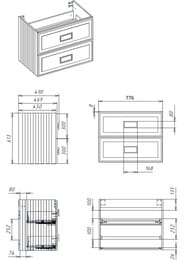 ����� ��� �������� La Fenice Cubo Twin Grigio 80 (776�469�613) ����� ������� FNC-01-CUB-G-80-2