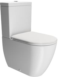 Унитаз-компакт GSI PURA без ободка 630х890х360 система смыва Swirlflush, матовый белый, с сиденьем CONTRACT, 880609+FVB+868109+BPCDF+MS992C09