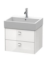 Тумба под раковину Duravit Brioso (584х459х442) подвесная, 2 ящика, белый глянец BR415301022 — миниатюра 1