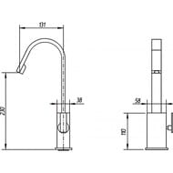 Смеситель для раковины Migliore ALIMATHA Corner однозахватный, хром ML.ALC-5713.CR