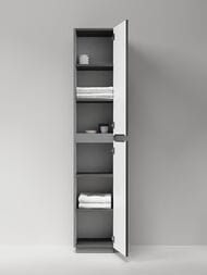 Шкаф-пенал SANCOS Folk Floor PFL35FGS 350х350х1880 напольный, 2 дверцы, цвет: Grey soft
