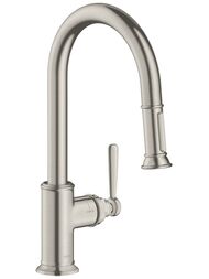 Смеситель Axor Montreux 16581800 для кухни с выдвижным изливом, однозахватный, сталь