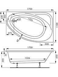 ����� ��������� VAGNERPLAST HAPI 170 R (1700�1100�450) �������, ������ VPBA170HAP3PX-04