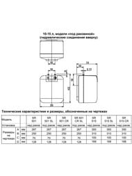 Водонагреватель электрический накопительный BAXI R501SL 10л, 1,2 кВт, установка под раковиной