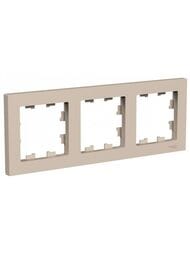 Рамка Systeme Electric ATLASDESIGN 3 поста песочный ATN001203