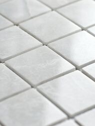 Мозаика мраморная Wild Stone White Polished 48х48 (305х305х4) белая, JMST058 (шт.) — миниатюра 2