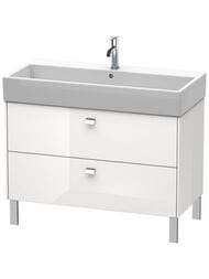 Тумба под раковину Duravit Brioso (984х459х570) напольная, 2 ящика, белый глянец BR443601022 — миниатюра 1