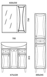 ������!���������� ���� Aqualife Design ����� 70 (650�250�750) ����������