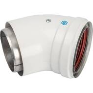 Элемент дымохода отвод 45° п/м D80/100 утепленный STOUT SCA-0080-800045