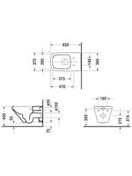 ������ ��������� DURAVIT DuraStyle 370�620�345 ��� ������, �������������� ������ 2542090000
