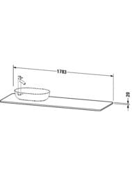 ���������� Duravit Luv 1783�595�20 �����, 1 ����� �����, ���� �������� LU9468L2525