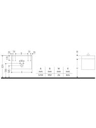 ����� ��� ���������� Duravit Ketho.2 550x1210x480 2 �����, �������-���.���. K25265007070000