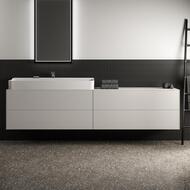 Тумба под раковину Ideal Standard CONCA (2385x505x540) 4 ящика, белый матовый лак T4336Y1