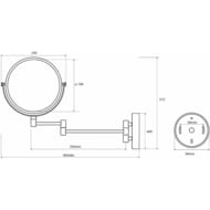 Косметическое зеркало Bemeta 112201512 D190 мм двустороннее, хром